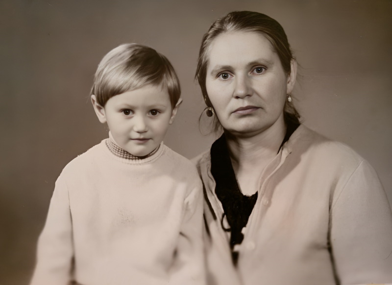 Галина Егоровна с дочерью Любой